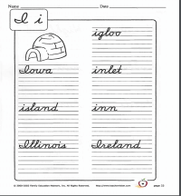 The Letter I in Cursive