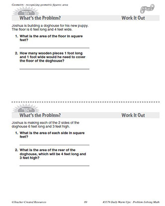 Geometry Daily Math Warm-Ups and Answe Key Grade 4-6