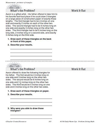 Measurement Daily Math Warm-Ups and Answer Key Grade 5-8