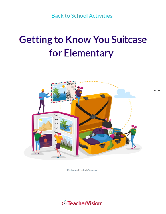 Getting to Know You Suitcase Student Activity for Elementary