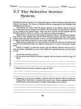 The Selective Service System