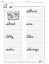 Cursive Handwriting - Aa