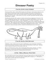 Dinosaur Poetry