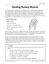 Reciting Nursery Rhymes