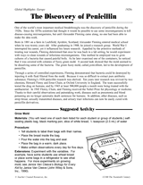 The Discovery of Penicillin