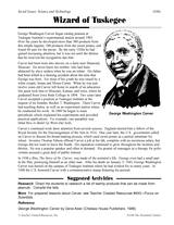 Wizard of Tuskegee: George Washington Carver