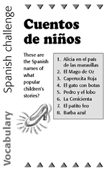 Spanish Vocabulary Challenge: Popular Children's Stories