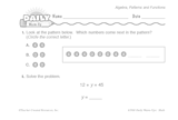 Math Warm-Up 250 for Gr. 1 & 2: Algebra, Patterns & Functions