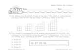 Math Warm-Up 219 for Gr. 5 & 6: Algebra, Patterns & Functions
