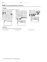 TI-81 Generating Random Numbers