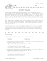 Rudolph Giuliani Biography: A Reading Warm-Up