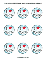 "I Love Poetry" Stickers