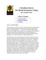 Reading Guide to The Mortal Instruments Trilogy