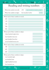 Reading and Writing Numbers (Grade 2)