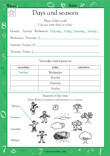 Ordering Days and Seasons