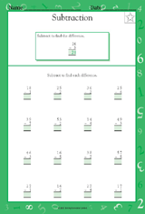 Two-Digit Minus One-Digit Subtraction