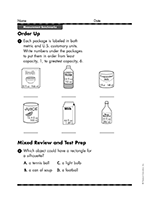 Put In Order Worksheet - Groceries Activity